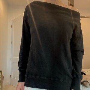 Pilcro women’s  charcoal off the shoulder sweatshirt